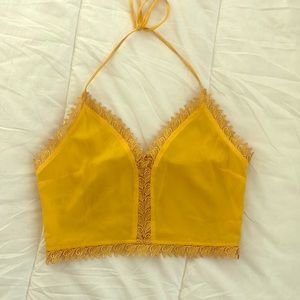 Yellow crop top